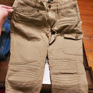 Bebe moto jeans with cargo pocket